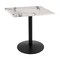 Holland Bar Stool Co 36" Tall OD214 Black Table Base 22" Diameter 30"x30" Square White Marble Top OD214-2236BWOD30SQWM - alternate 1